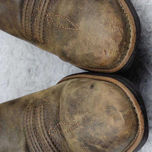 TWISTED X Brown Leather Fancy Stitched Almond Toe Western Performance Boot - Picture 14 of 16